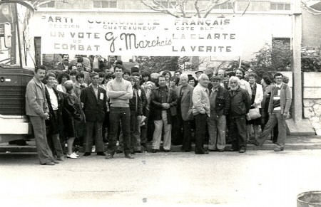 Meeting Georges Marchais au stade Vélodrome 1982